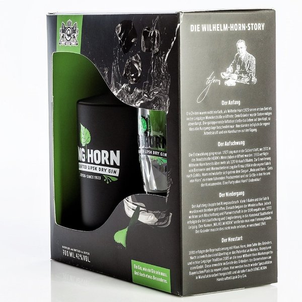 Long Horn Lipsk Dry Gin 42% 700 ml Präsentbox